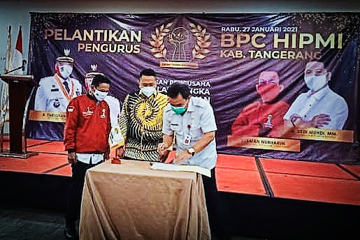 Lukman Nurhakim Dilantik Menjadi Ketua BPC HIPMI Kabupaten Tangerang