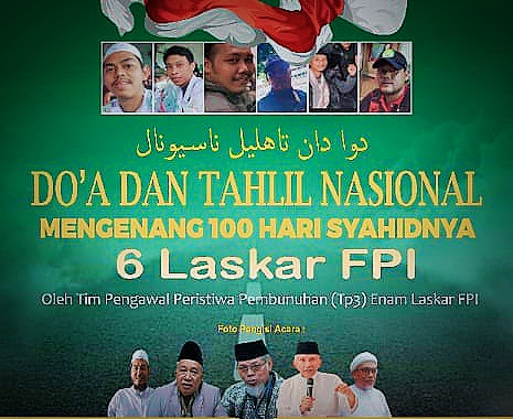 TP3 Gelar Haul Nasional 100 Hari Wafatnya 6 Syuhada Laskar FPI