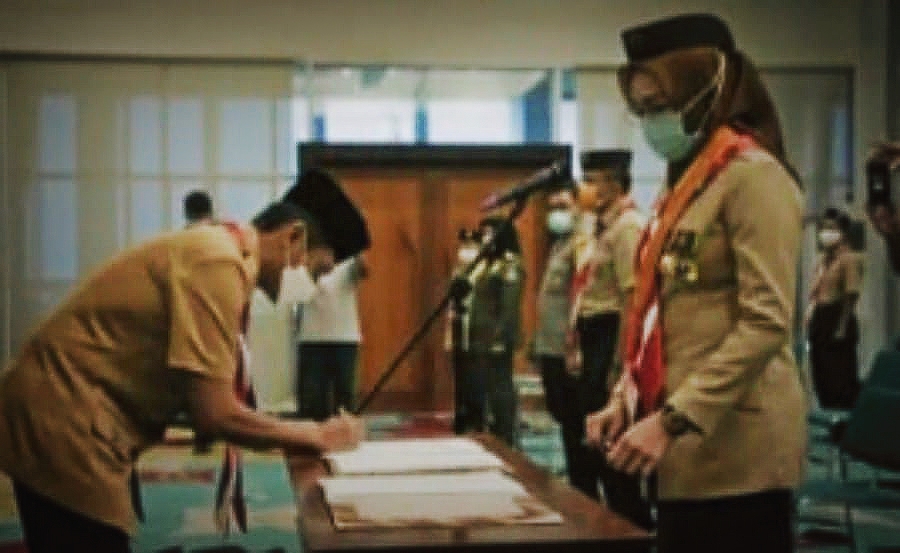 Walikota Airin Lantik Wahyunoto Lukman Sebagai Ketua Kwarcab Pramuka Tangsel