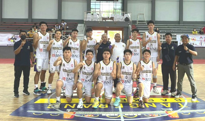 Tim Basket Putra Kabupaten Tangerang Pecundangi Kabupaten Serang