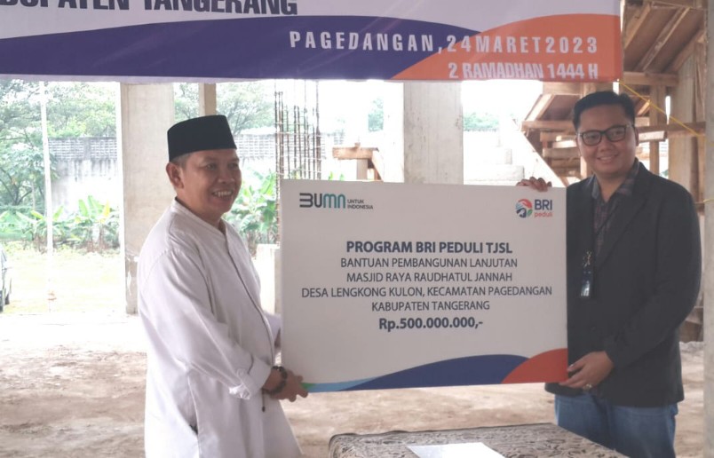 BRI Salurkan Bantuan Rp500 Juta untuk Pembangunan Masjid