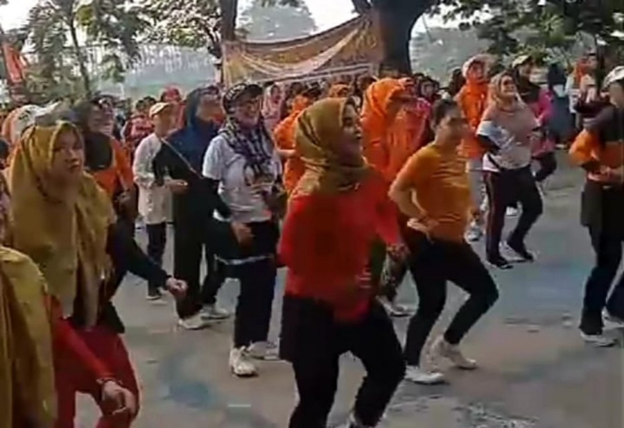 Senam Pemuda Pancasila Neglasari Sehat Bersama Paslon Sachrudin