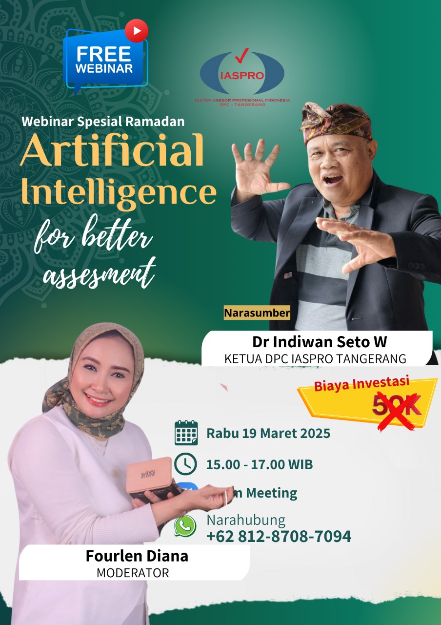 Dapatkan ilmu baru di 8 webinar gratis Ramadhan IASPRO Tangerang, meningkatkan keterampilan asesor dan masyarakat.