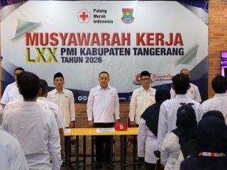 Muker ke-70 PMI Kabupaten Tangerang tegaskan komitmen pelayanan tanpa diskriminasi dan penguatan layanan kemanusiaan 2026.