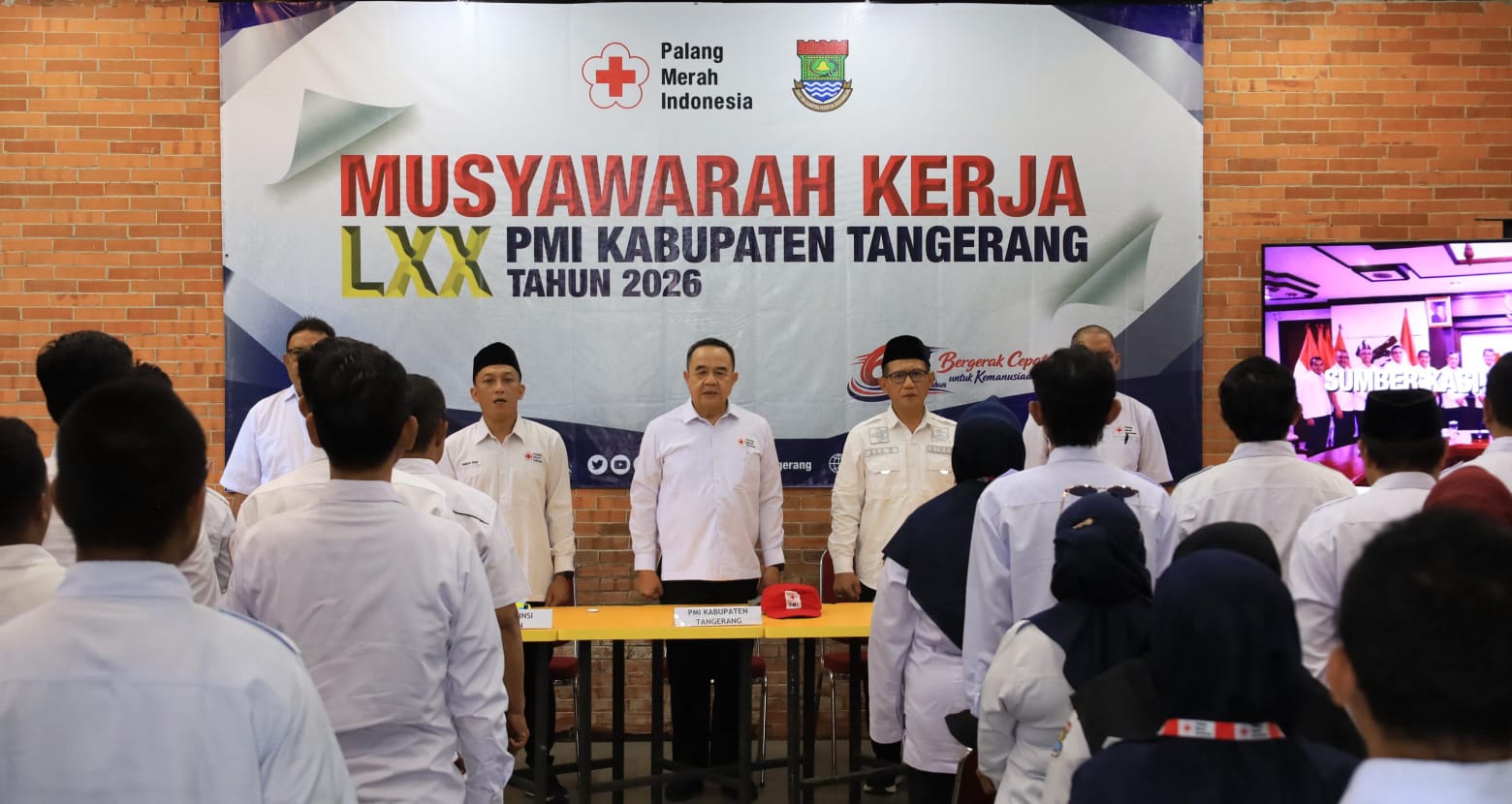 Muker ke-70 PMI Kabupaten Tangerang tegaskan komitmen pelayanan tanpa diskriminasi dan penguatan layanan kemanusiaan 2026.