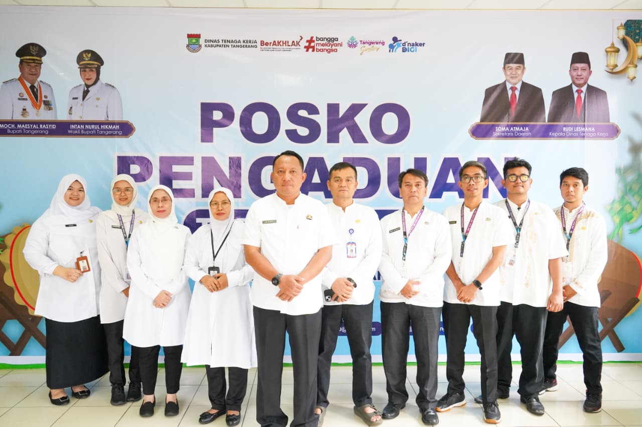 Disnaker Kabupaten Tangerang buka Posko THR 2026 hingga 27 Maret untuk layani pengaduan pekerja terkait pembayaran THR jelang Idulfitri.