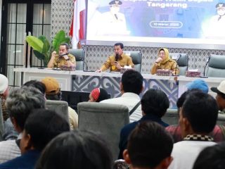 Bupati Maesyal Rasyid memaparkan capaian setahun kepemimpinan di Kabupaten Tangerang, mulai dari pertumbuhan ekonomi hingga penurunan stunting.